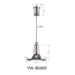 Hexagon Brass Material Gripper 10*32mm Wire Hanging Display Systems YW86468