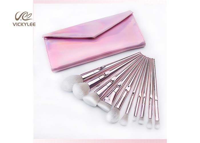 Soft Touch Electroplating 18.8CM 10 Piece Brush Set