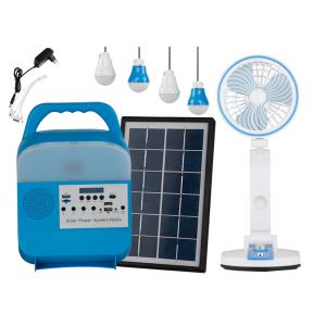 China Lithium Battery Solar MP3 Mini Home Lighting System With Radio factory