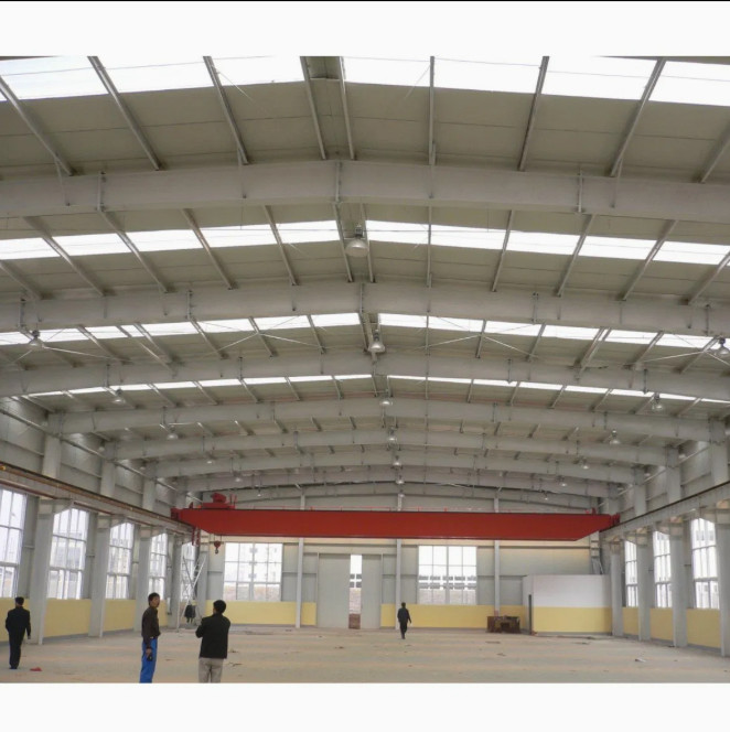 China Prefabricated H Section Steel Frame Structural Warehouse with Overhead Crane factory