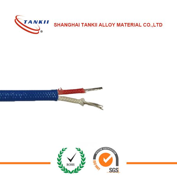 High Temperature Fiberglass insulated thermocouple wire red and yellow color