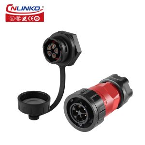 China CNLINKO 12v Dc Power Supply Connector Waterproof 5 Pin Circular Power Male Female Plug Socket Connector factory
