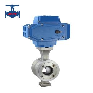 China Stainless Steel Electric Ball Valve V Shaped With Perfect Regulating Performance factory