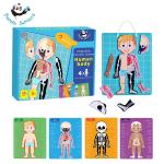 Magnetic Jigsaw Puzzle Preschool Learning Toys , Human Body Bones And Muscles