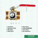Yellow Finished Superior Quality Brass Ball Valve For Fluid Application Use