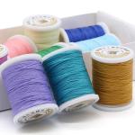 Polyester/Waxed Material 0.8mm 50m Flat Waxed Sewing Thread for Leather