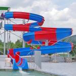 Outdoor Fiberglass Super Open Spiral Slide Customized High Strength