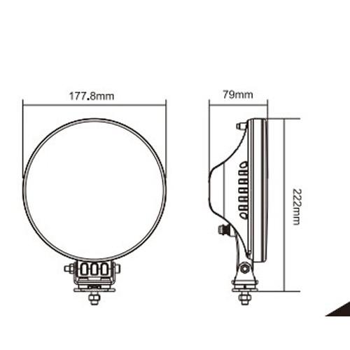 7'' 60W angel eyes LED driving light