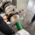 SJSZ65/132 PVC Pipe Molding Machine , Customized Plastic Pipe Threading Machine
