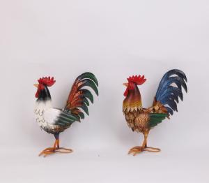 China Nature Inspired Rooster Metal Garden Ornament factory