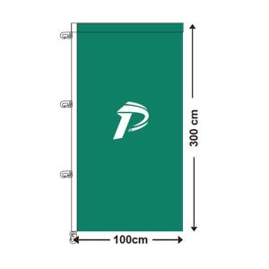 China 100x300cm 110g Printed Custom Advertising Flags factory
