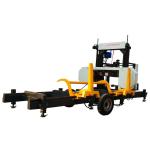 MJH1000 Petrol/diesel engine auto rolling wood horizontal band sawmill