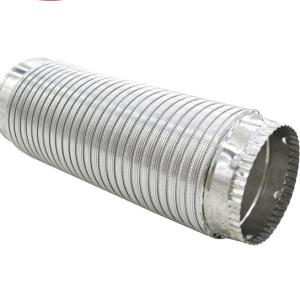 China Stretchable 10'' Semi Rigid Aluminum Duct With Collars Heat Resistant factory