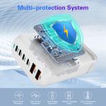 160W 4USB 2USB-C Ports PD Fast Desktop Charger For MacBook And Laptop Power