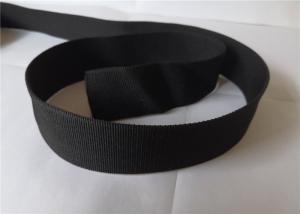 China 4cm Black Texture Polyester Webbing Tape Recycled Binding For Garment factory