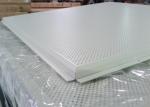 Metal Beveled Edge Perforated Ceiling Tiles Suspended Black Groove Carrier For