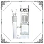 6 Arms Tree Percolator Bongs Honeycomb Perc Hookah Clear Straight Tube Glass