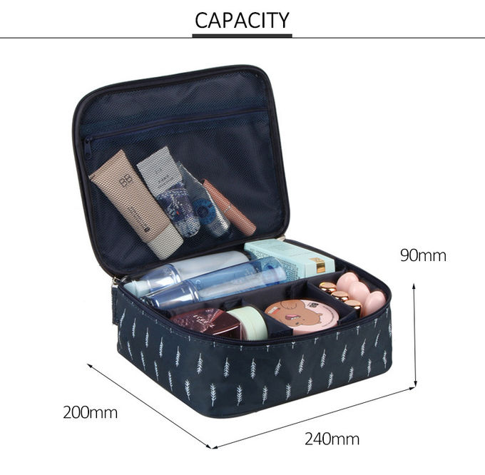 Professional Wholesale Striped Nylon Waterproo Makeup Cosmetic Wash Bag