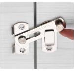 Chrome Plated Sliding Barn Door Latch Sliding 90 Degree Right Angle Door Lock