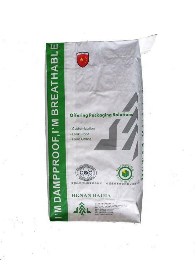 Slip Resist Industrial Paper Bags 25kg 50kg Valve Paper Bag Accept Customization