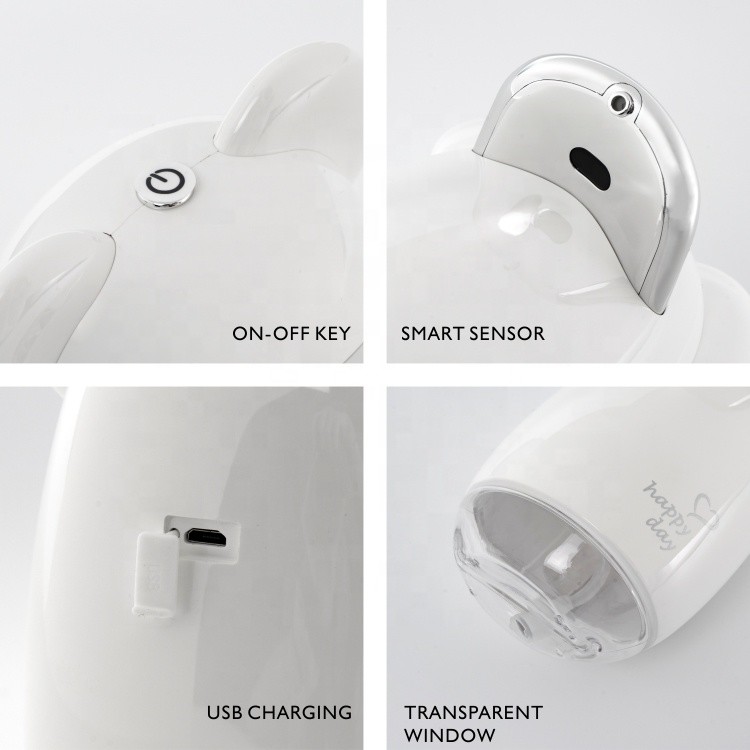 5CM Touchless Hand Soap Dispenser ABS 200ml White Sanitizer