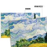 Unisex Paper Floor Puzzle for Kids Oil Painting Jigsaw Puzzle Cultivating
