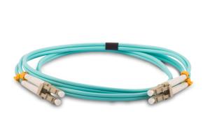 China OM3 Aqua LC Duplex coneector Fiber Optic Patch Cords factory