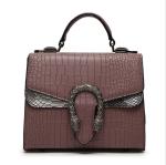 PU Leather Handbags Designer Bags for Women Serpentine Pattern Tote Bags