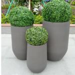 Powder Coated Fiber Clay Planters For Patio Garden Cottage