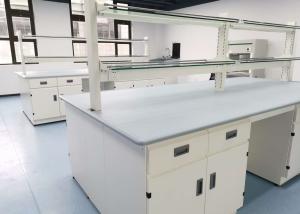 China Monolithic Epoxy Resin Laboratory Table Tops 25mm Thickness Grey Color factory