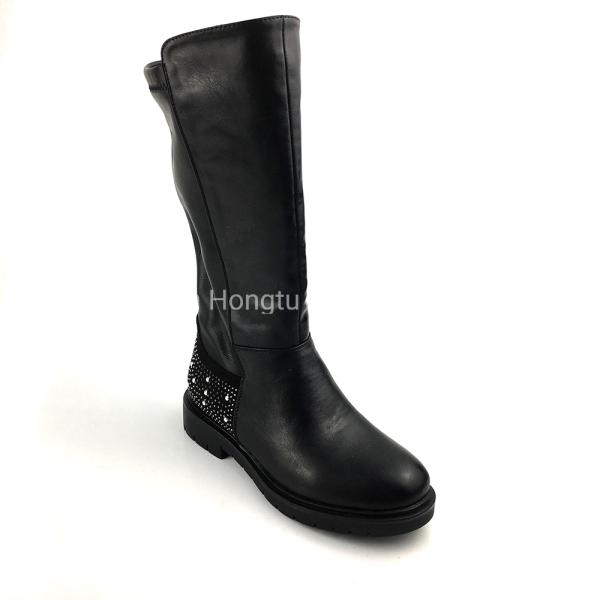 Flat Heel Girls Leather School Shoes Laces for Active School Days