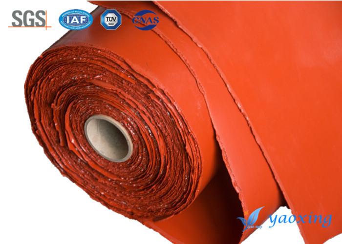 1m Width Silicone Compound Fiberglass Cloth Tolerance To 500 Degrees Fahrenheit