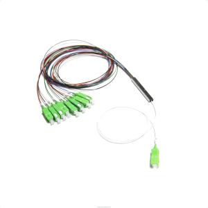 China 1×8 PLC Splitter Fiber Optic SM MM With Steel Tube And LSZH Jacket factory