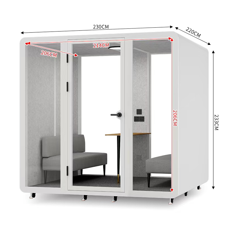 Portable and Movable Office Pod with W2300*D2200*H2300mm Dimensions and STC35dB(