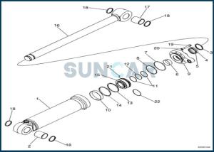 China 87399338 Bucket Cylinder Seal Repair Kit fits CNH Loader 921E factory