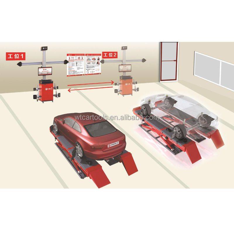 Sunshine Aligner Movable Wheel Alignment Equipment With Dual Screen And Optional ADAS