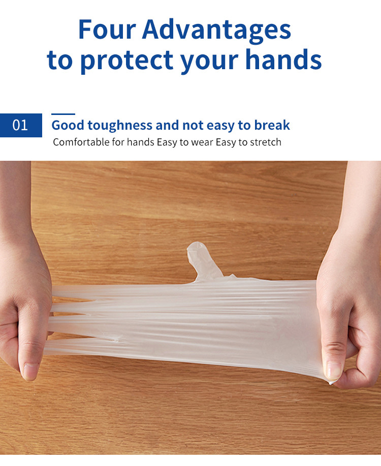 PVC Vinyl Disposable Exam Gloves Medium Size Anti Cut Plastic Gloves Disposable