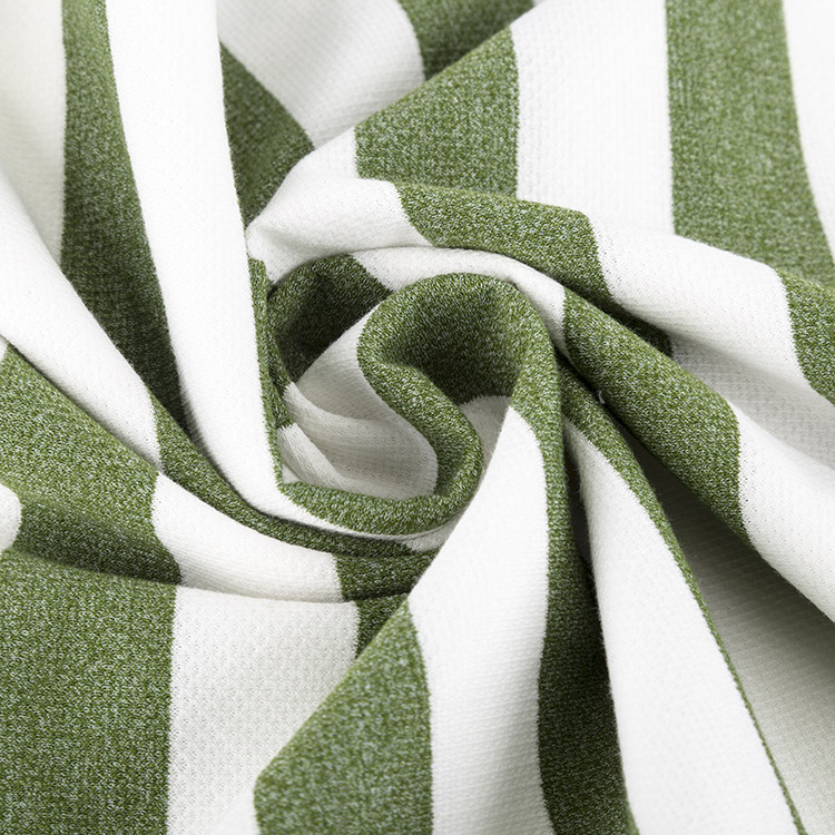 Lycra Cotton Striped Material Fabric 180cm Stretch Combing Glossy Surface
