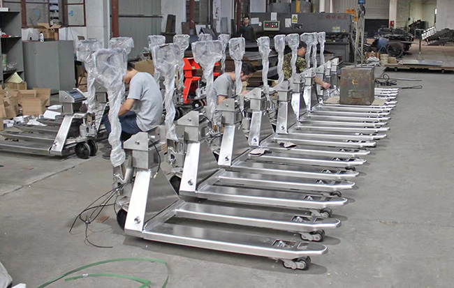 Warehouse Truck Scale Pallet Jack 1150*685mm 2000kg With A12E Indicator