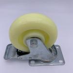 Brake Plate Swivel Nylon Caster Wheels With Bearings 4 inch
