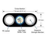 UVproof Single Mode G652D GYFXTY Optical Fiber Cord