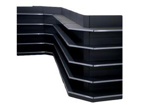 China Corner Shop Shelving Retail Shelving Corner Units U-shaped Shop Shelving Shelving in Corners factory