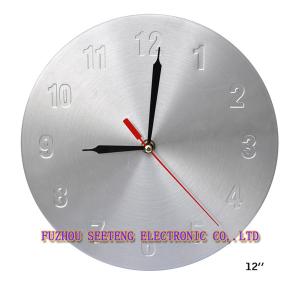 China Silver high quality new design round shape wall clock models factory