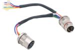 M12 wire harness Cable wire waterproof circular fix screw male connector with
