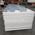 EPS sandwich wall panel 1150-50-0.426mm sandstone steel sheet up and wood grain