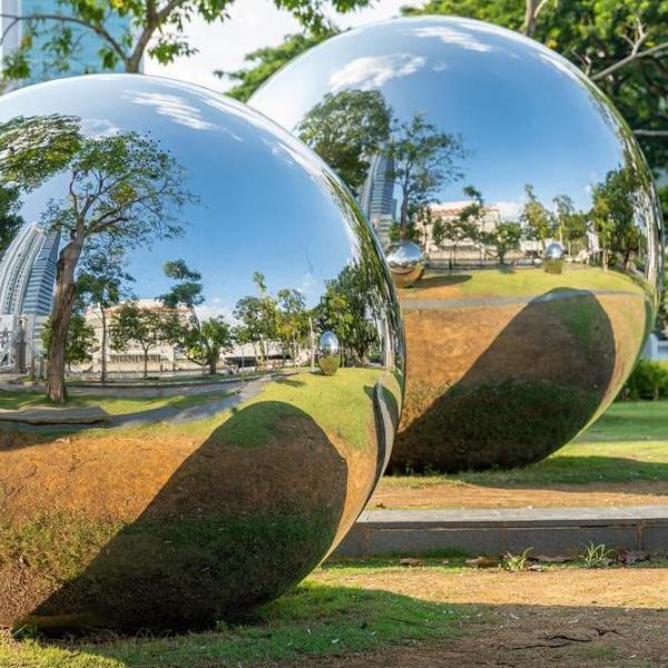 Stainless Steel Hollow Sphere Corten Steel Hollow Metal Sphere Large Garden