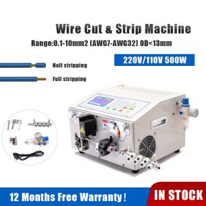 10mm2 Round Wire Cutting Stripping Machine Cutting Crimping