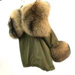 High Quality Thick Warm Raccoon Fur Parka Jackets Fashion Winter Down Padded