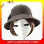 Vintage hot sale mid brim hats wholesale for ladies,100% Australia wool felt