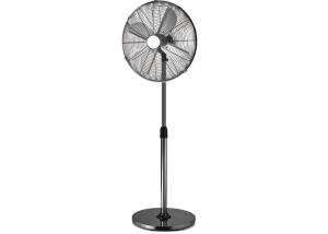 China Pedestal Fan Chrome Black Metal Retro Standing Fan / 16 Inch Oscillating Fan factory